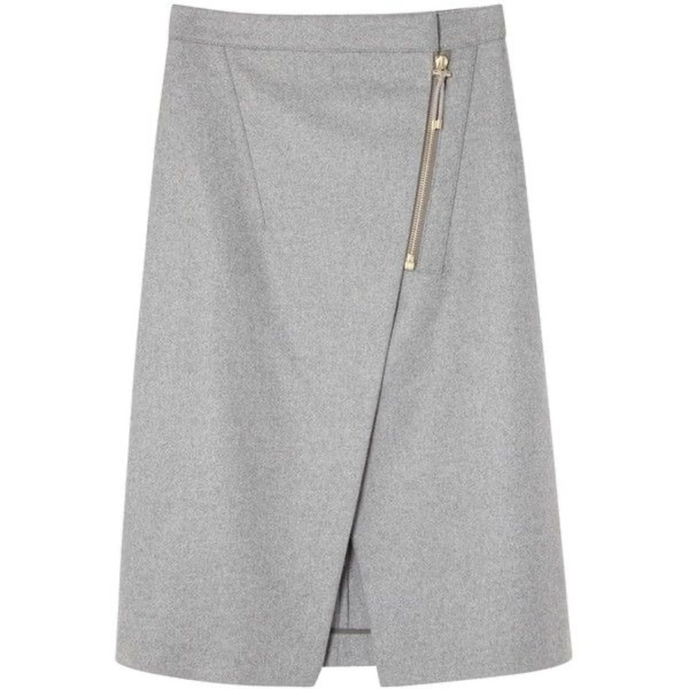 Acne Panna wool wrap skirt with zipper